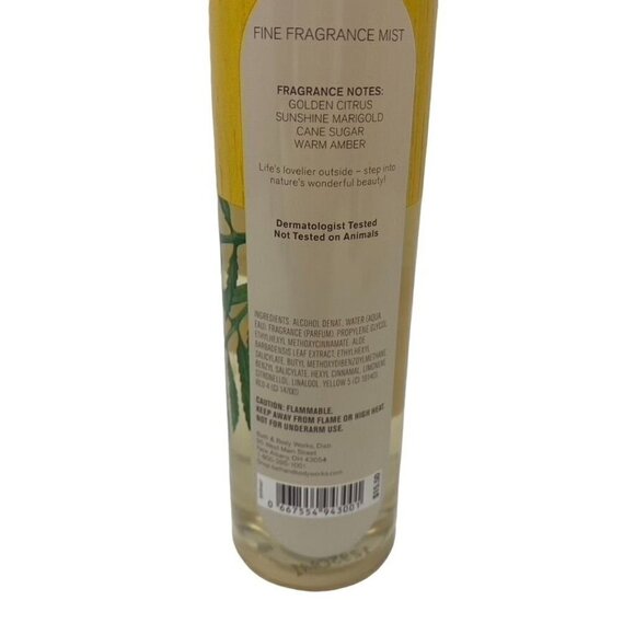 Bath & Body Works Marigold & Cane Sugar Fragrance Mist 8 Fl Oz x 2 - Picture 4 of 5